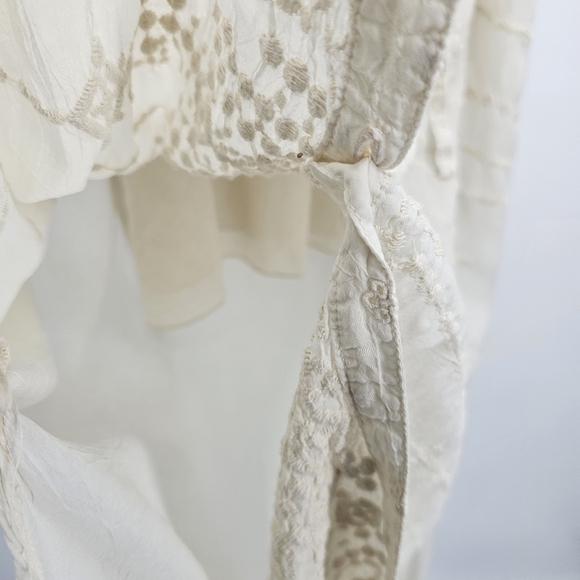 Johnny Was Billie Embroidered Ivory Guaze Maxi Dress Women's Size Xl - Picture 9 of 13